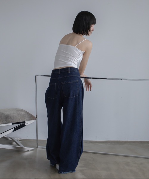 VACANCY（ヴァカンシー）の「レース切替カップ付きキャミソール（キャミソール・レディース・ホワイト/グレー/ブラック・FREE）」の6枚目の写真