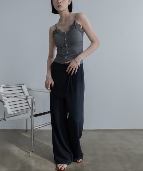 VACANCY（ヴァカンシー）の「レース切替カップ付きキャミソール（キャミソール・レディース・ホワイト/グレー/ブラック・FREE）」の20枚目の写真