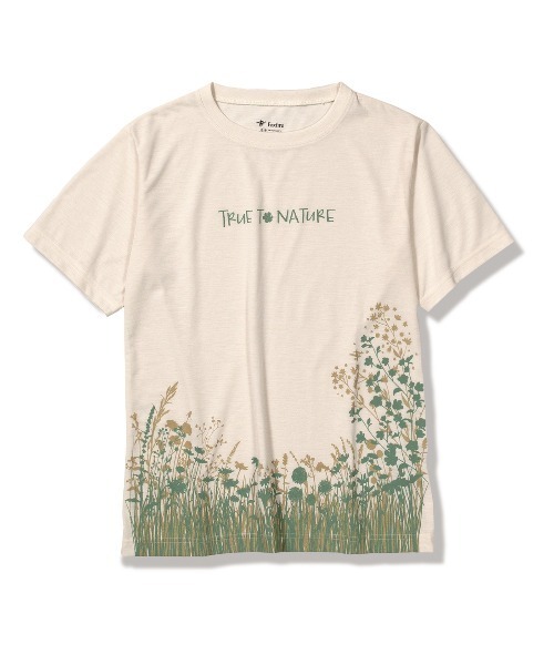 Foxfire(フォックスファイヤー)の「CシールドFフラワーT S/S(Tシャツ/カットソー・レディース・ターメリック/ブルー/オフホワイト・S/M/L/XL)」の1枚目の写真