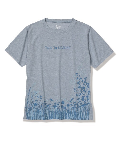 Foxfire(フォックスファイヤー)の「CシールドFフラワーT S/S(Tシャツ/カットソー・レディース・ターメリック/ブルー/オフホワイト・S/M/L/XL)」の4枚目の写真