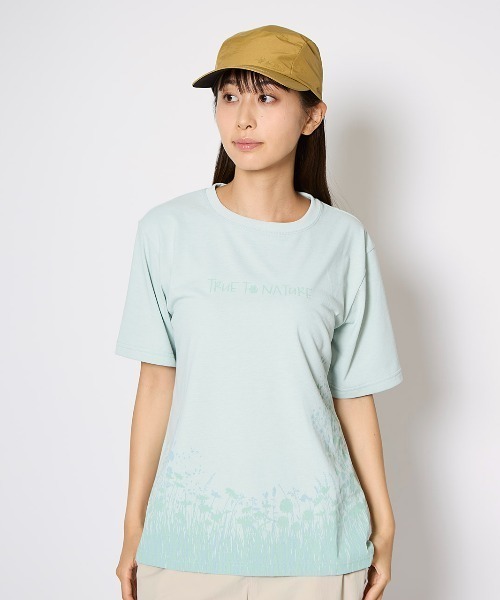 Foxfire(フォックスファイヤー)の「CシールドFフラワーT S/S(Tシャツ/カットソー・レディース・ターメリック/ブルー/オフホワイト・S/M/L/XL)」の9枚目の写真