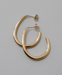 ORLEAN（オルレアン）の「金属アレルギー対応 オーバルフープピアス サージカルステンレス（ピアス（両耳用））」