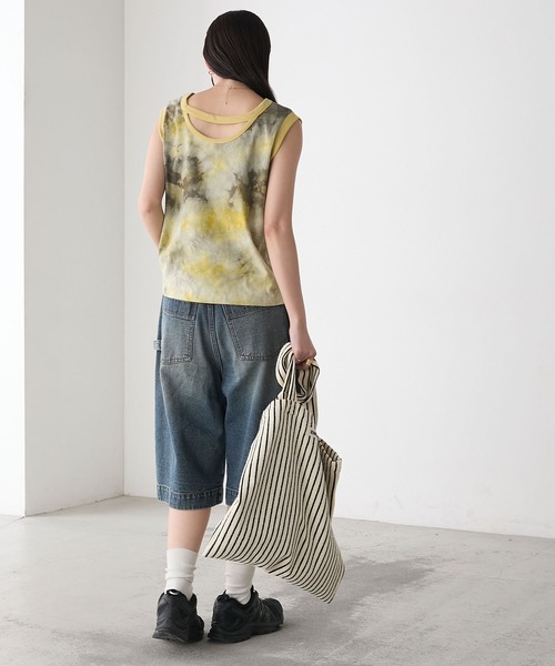 kmrii ケムリ　タンクトップ　ワンピース　ムラ染め　タイダイ kmrii ケムリタンクトップワンピースムラ染めタイダイ