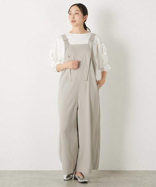 MELROSE claire(メルローズ クレール)の「【ラッフルスリーブデザインカットソー】(Tシャツ/カットソー・レディース・ブラック/ネイビー/オフホワイト・FREE)」の4枚目の写真