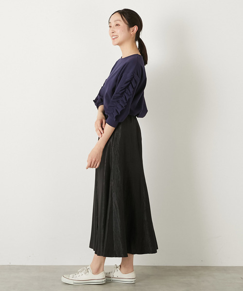 MELROSE claire(メルローズ クレール)の「【ラッフルスリーブデザインカットソー】(Tシャツ/カットソー・レディース・ブラック/ネイビー/オフホワイト・FREE)」の11枚目の写真