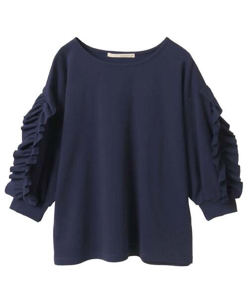 MELROSE claire(メルローズ クレール)の「【ラッフルスリーブデザインカットソー】(Tシャツ/カットソー・レディース・ブラック/ネイビー/オフホワイト・FREE)」の15枚目の写真