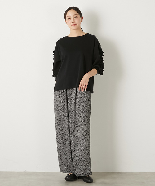 MELROSE claire(メルローズ クレール)の「【ラッフルスリーブデザインカットソー】(Tシャツ/カットソー・レディース・ブラック/ネイビー/オフホワイト・FREE)」の20枚目の写真