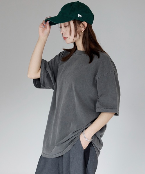 etre pret（エトレプレ）の「ヴィンテージライク ピグメントダイTシャツ（Tシャツ/カットソー・レディース・コーラル/オフホワイト/ブラック/マスタード/グリーン・L/M/XL/S）」の22枚目の写真