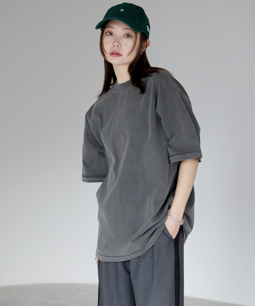 etre pret（エトレプレ）の「ヴィンテージライク ピグメントダイTシャツ（Tシャツ/カットソー・レディース・コーラル/オフホワイト/ブラック/マスタード/グリーン・L/M/XL/S）」の20枚目の写真