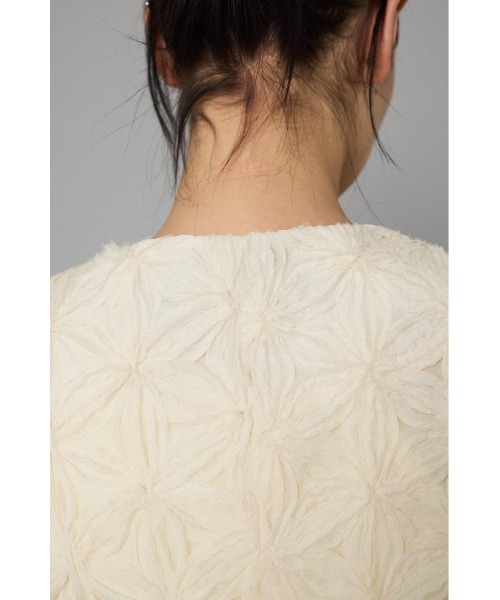 HeRIN.CYE(ヘリンドットサイ)の「Flower lace bolero フラワーレースボレロ(カーディガン/ボレロ・レディース・ホワイト/ブラック・FREE)」の7枚目の写真