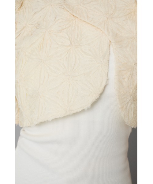 HeRIN.CYE(ヘリンドットサイ)の「Flower lace bolero フラワーレースボレロ(カーディガン/ボレロ・レディース・ホワイト/ブラック・FREE)」の8枚目の写真