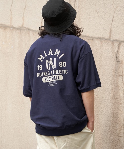 NO NEED(ノーニード)の「【NUTMEG/ナツメグ】天竺スウェットT(Tシャツ/カットソー・メンズ・ネイビー/グレー/チャコール/ホワイト/ブラック・M/L/LL)」の1枚目の写真