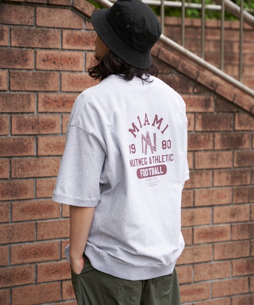 NO NEED(ノーニード)の「【NUTMEG/ナツメグ】天竺スウェットT(Tシャツ/カットソー・メンズ・ネイビー/グレー/チャコール/ホワイト/ブラック・M/L/LL)」の4枚目の写真