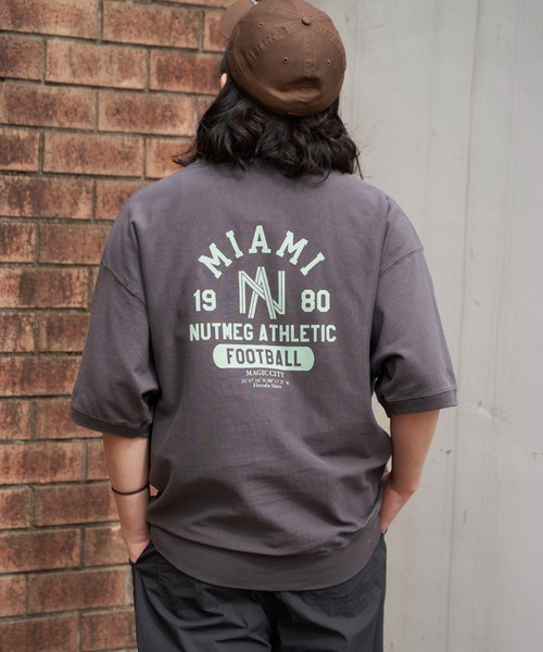 NO NEED(ノーニード)の「【NUTMEG/ナツメグ】天竺スウェットT(Tシャツ/カットソー・メンズ・ネイビー/グレー/チャコール/ホワイト/ブラック・M/L/LL)」の5枚目の写真
