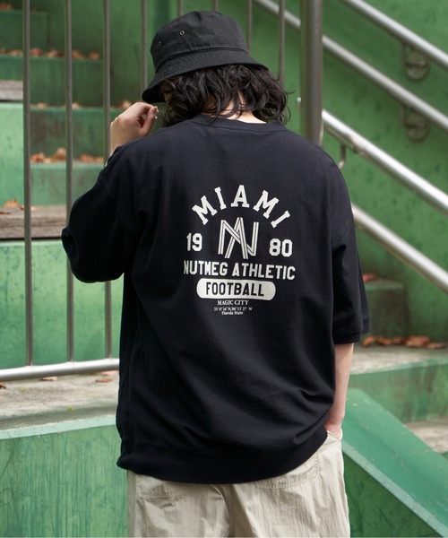 NO NEED(ノーニード)の「【NUTMEG/ナツメグ】天竺スウェットT(Tシャツ/カットソー・メンズ・ネイビー/グレー/チャコール/ホワイト/ブラック・M/L/LL)」の3枚目の写真