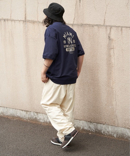 NO NEED(ノーニード)の「【NUTMEG/ナツメグ】天竺スウェットT(Tシャツ/カットソー・メンズ・ネイビー/グレー/チャコール/ホワイト/ブラック・M/L/LL)」の16枚目の写真