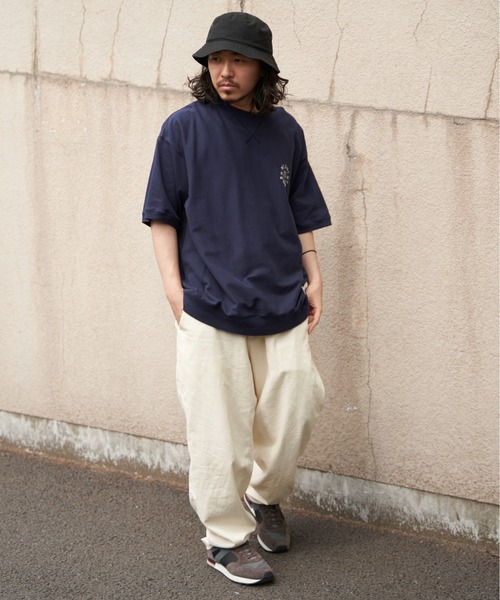 NO NEED(ノーニード)の「【NUTMEG/ナツメグ】天竺スウェットT(Tシャツ/カットソー・メンズ・ネイビー/グレー/チャコール/ホワイト/ブラック・M/L/LL)」の21枚目の写真
