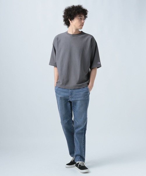 BAYFLOW（ベイフロー）の「【接触冷感・ストレッチ】クールタッチスリムデニム（デニムパンツ・メンズ・ダークブルー/ライトブルー・MEDIUM/LARGE）」の5枚目の写真