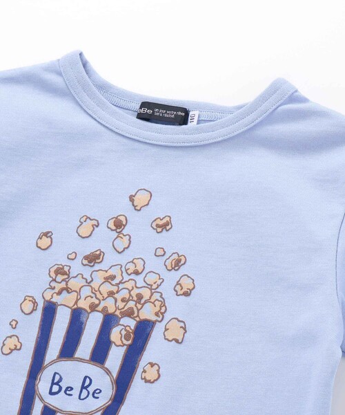 BeBe（ベベ）の「【WEB限定】ポップコーンプリント天竺半袖Tシャツ(100~140cm)（Tシャツ/カットソー・キッズ・ホワイト/ブルー・110cm/120cm/130cm/140cm/100cm）」の6枚目の写真