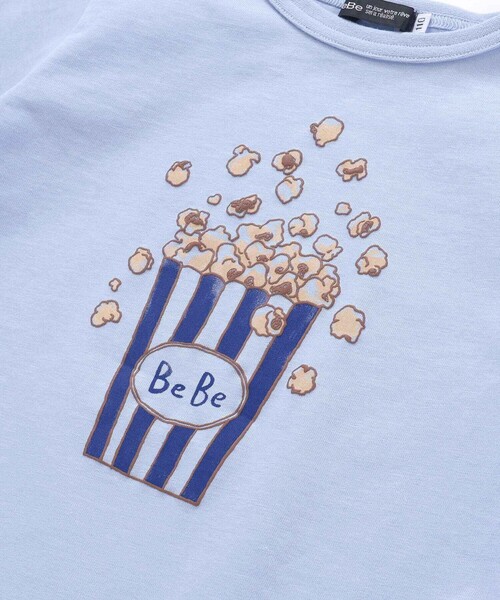 BeBe（ベベ）の「【WEB限定】ポップコーンプリント天竺半袖Tシャツ(100~140cm)（Tシャツ/カットソー・キッズ・ホワイト/ブルー・110cm/120cm/130cm/140cm/100cm）」の7枚目の写真