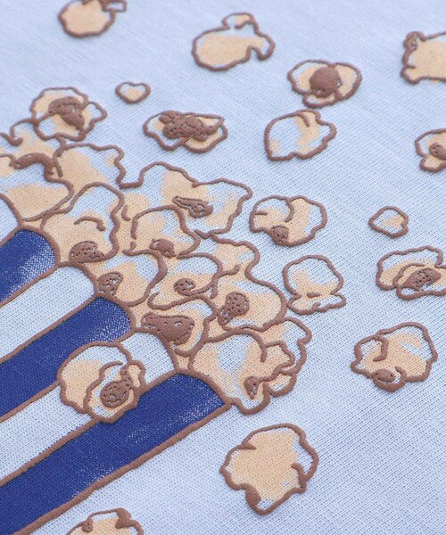 BeBe（ベベ）の「【WEB限定】ポップコーンプリント天竺半袖Tシャツ(100~140cm)（Tシャツ/カットソー・キッズ・ホワイト/ブルー・110cm/120cm/130cm/140cm/100cm）」の8枚目の写真