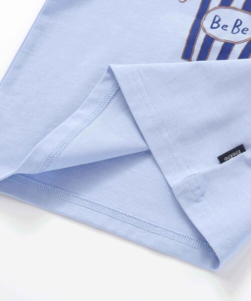 BeBe（ベベ）の「【WEB限定】ポップコーンプリント天竺半袖Tシャツ(100~140cm)（Tシャツ/カットソー・キッズ・ホワイト/ブルー・110cm/120cm/130cm/140cm/100cm）」の4枚目の写真