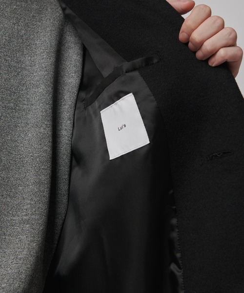 Lui's（ルイス）の「ビーバーメルトンシングルチェスター（チェスターコート・メンズ・ブラック/チャコールグレー・S/M）」の7枚目の写真