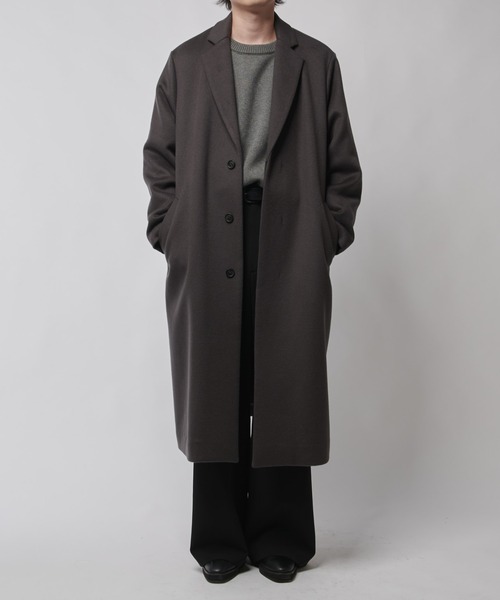 Lui's（ルイス）の「ビーバーメルトンシングルチェスター（チェスターコート・メンズ・ブラック/チャコールグレー・S/M）」の6枚目の写真