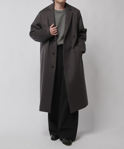 Lui's（ルイス）の「ビーバーメルトンシングルチェスター（チェスターコート・メンズ・ブラック/チャコールグレー・S/M）」の5枚目の写真