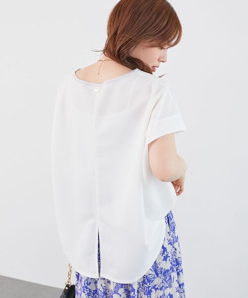 le.coeur blanc（ルクールブラン）の「《肌離れも良く乾きも早い◎》カノコカットプルオーバー（Tシャツ/カットソー・レディース・ブラック/ブルー/オフホワイト・38）」の13枚目の写真