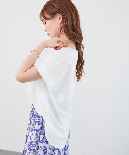 le.coeur blanc（ルクールブラン）の「《肌離れも良く乾きも早い◎》カノコカットプルオーバー（Tシャツ/カットソー・レディース・ブラック/ブルー/オフホワイト・38）」の11枚目の写真