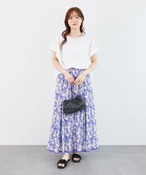 le.coeur blanc（ルクールブラン）の「《肌離れも良く乾きも早い◎》カノコカットプルオーバー（Tシャツ/カットソー・レディース・ブラック/ブルー/オフホワイト・38）」の10枚目の写真