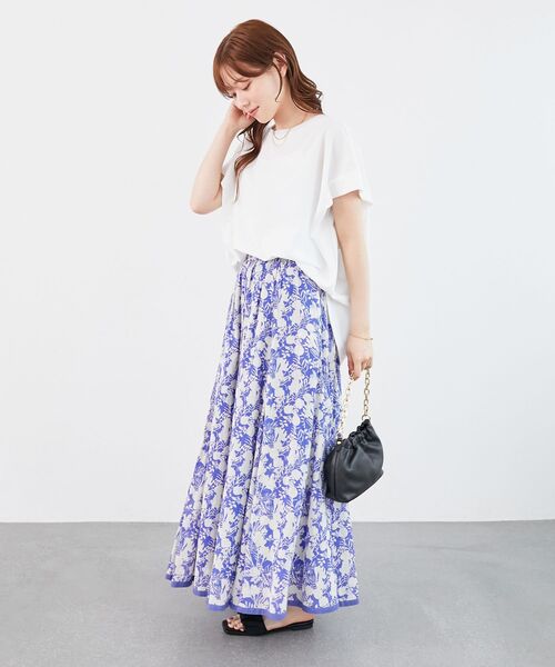 le.coeur blanc（ルクールブラン）の「《肌離れも良く乾きも早い◎》カノコカットプルオーバー（Tシャツ/カットソー・レディース・ブラック/ブルー/オフホワイト・38）」の8枚目の写真