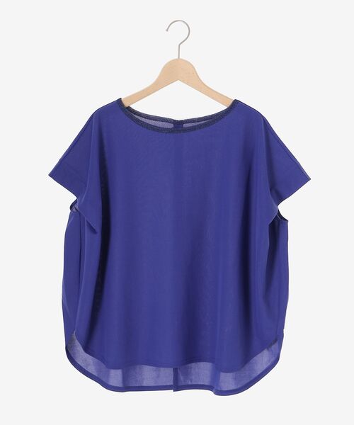 le.coeur blanc（ルクールブラン）の「《肌離れも良く乾きも早い◎》カノコカットプルオーバー（Tシャツ/カットソー・レディース・ブラック/ブルー/オフホワイト・38）」の6枚目の写真