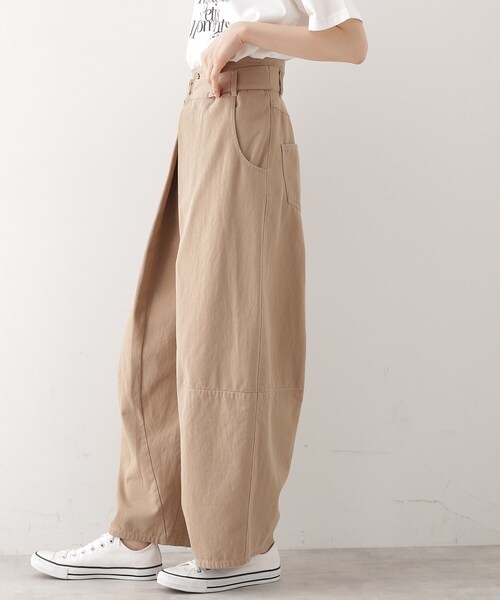 THE SHOP TK （ザ ショップ ティーケー ）の「バレル風タックパンツ【洗濯機OK】（その他パンツ・レディース・ブラック/ベージュ/ネイビー・12/13）」の9枚目の写真