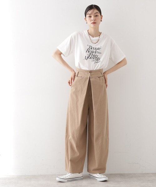 THE SHOP TK （ザ ショップ ティーケー ）の「バレル風タックパンツ【洗濯機OK】（その他パンツ・レディース・ブラック/ベージュ/ネイビー・12/13）」の10枚目の写真