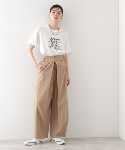 THE SHOP TK （ザ ショップ ティーケー ）の「バレル風タックパンツ【洗濯機OK】（その他パンツ・レディース・ブラック/ベージュ/ネイビー・12/13）」の11枚目の写真