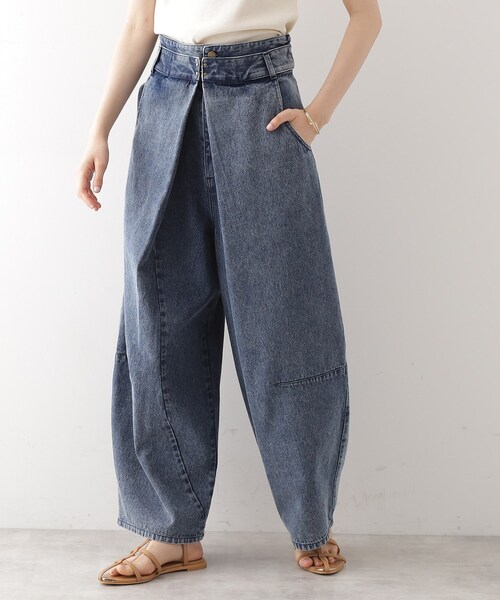 THE SHOP TK （ザ ショップ ティーケー ）の「バレル風タックパンツ【洗濯機OK】（その他パンツ・レディース・ブラック/ベージュ/ネイビー・12/13）」の13枚目の写真