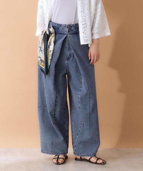 THE SHOP TK （ザ ショップ ティーケー ）の「バレル風タックパンツ【洗濯機OK】（その他パンツ・レディース・ブラック/ベージュ/ネイビー・12/13）」の3枚目の写真