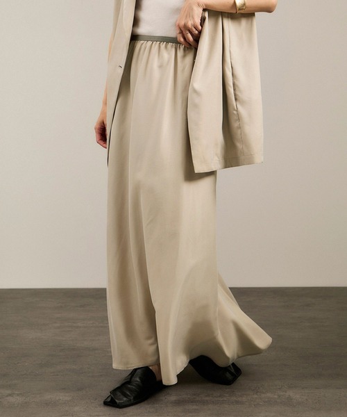 セール】キュプラツイルバックフレアースカート［セットアップ対応