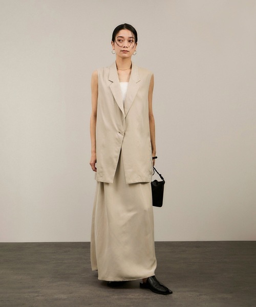 セール】キュプラツイルバックフレアースカート［セットアップ対応