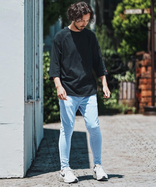 felkod(フィルコッド)の「mt9819- Barcode Embroidery Raglan sleeve Tee ラグランスリーブTシャツ(Tシャツ/カットソー・メンズ・ホワイト×ブラック/ホワイト×ピンク/ブラック×ピンク・S/M/L/XL)」の11枚目の写真