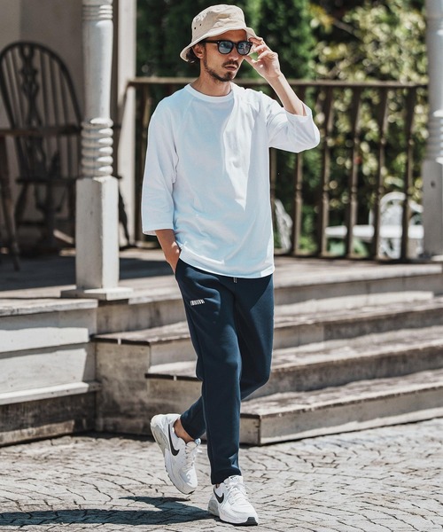 felkod(フィルコッド)の「mt9819- Barcode Embroidery Raglan sleeve Tee ラグランスリーブTシャツ(Tシャツ/カットソー・メンズ・ホワイト×ブラック/ホワイト×ピンク/ブラック×ピンク・S/M/L/XL)」の15枚目の写真