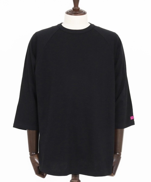 felkod(フィルコッド)の「mt9819- Barcode Embroidery Raglan sleeve Tee ラグランスリーブTシャツ(Tシャツ/カットソー・メンズ・ホワイト×ブラック/ホワイト×ピンク/ブラック×ピンク・S/M/L/XL)」の19枚目の写真
