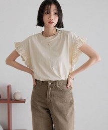 LOWRYS FARM | ピグメントフリルＳＳ　323037(Tシャツ/カットソー)