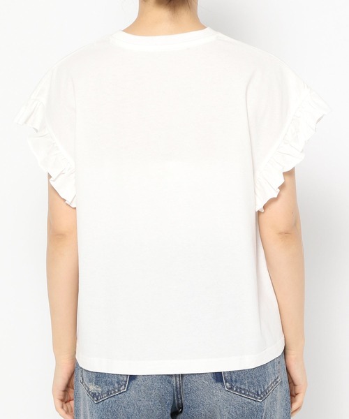 LOWRYS FARM（ローリーズファーム）の「ピグメントフリルＳＳ　323037（Tシャツ/カットソー・レディース・ホワイト/アイボリー/チャコールグレー・FREE）」の16枚目の写真