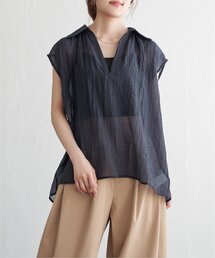 スキッパーフレンチスリーブシャツ