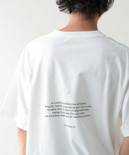 RAGEBLUE（レイジブルー）の「＜接触冷感機能付き＞【HIGH COOL/ハイクール】モノクロフォトTシャツ（Tシャツ/カットソー・メンズ・ブラック/レッド/ホワイト/グレー/オフホワイト・LARGE/MEDIUM）」の12枚目の写真