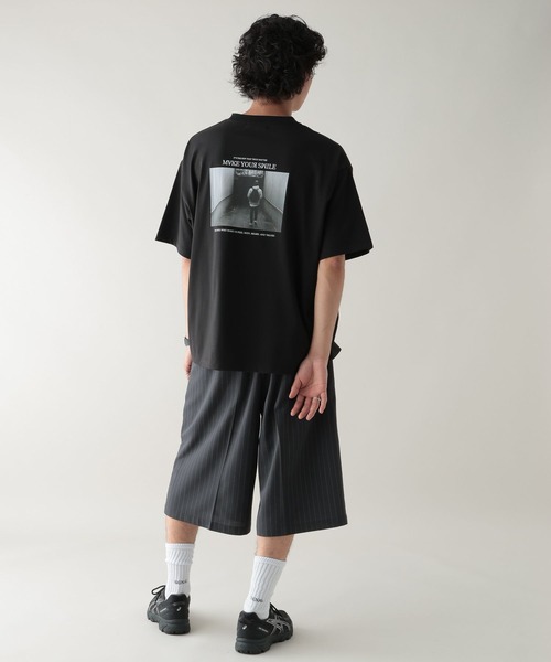 接触冷感機能付き＞【HIGH COOL/ハイクール】モノクロフォトT