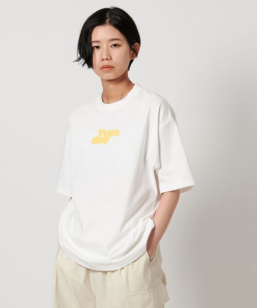 【完売品】 深夜未明 ブランドロゴ半袖Tシャツ ややベージュ寄り ゾゾゾ セール/ブランド古着】半袖Tシャツ（Tシャツ/カットソー